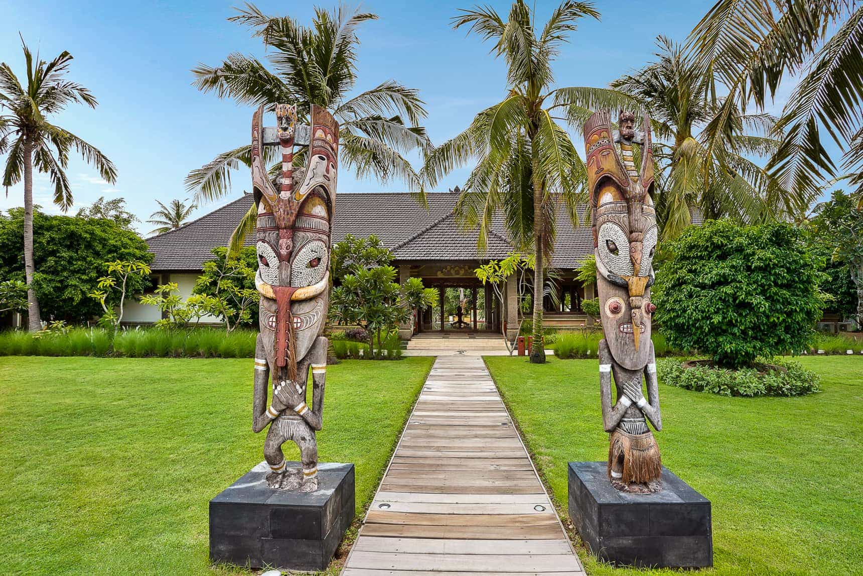 Entrance view at Hotel Ombak Sunset in the Gili Islands of Lombok Indonesia